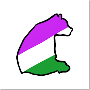 Genderqueer Pride Bear Posters and Art